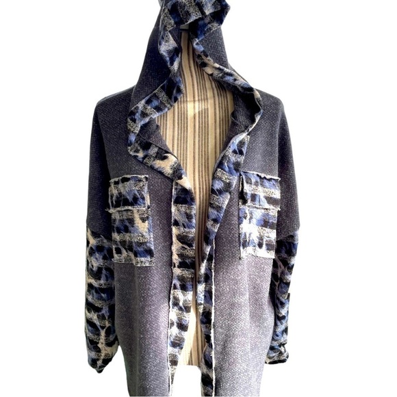 HAILEY & Co, lightweight, open front sweater, size M, made in USA, poly/rayon, - Picture 4 of 6